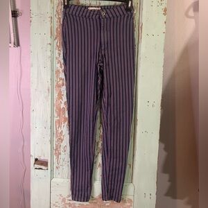 Women’s We The Free navy blue and burgundy striped pants